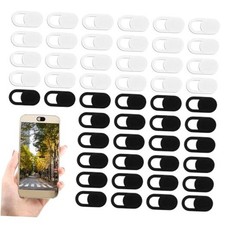 50 Pcs Webcam Cover Slide, Black and White 0.023 Inch Ultra-Thin Universal
