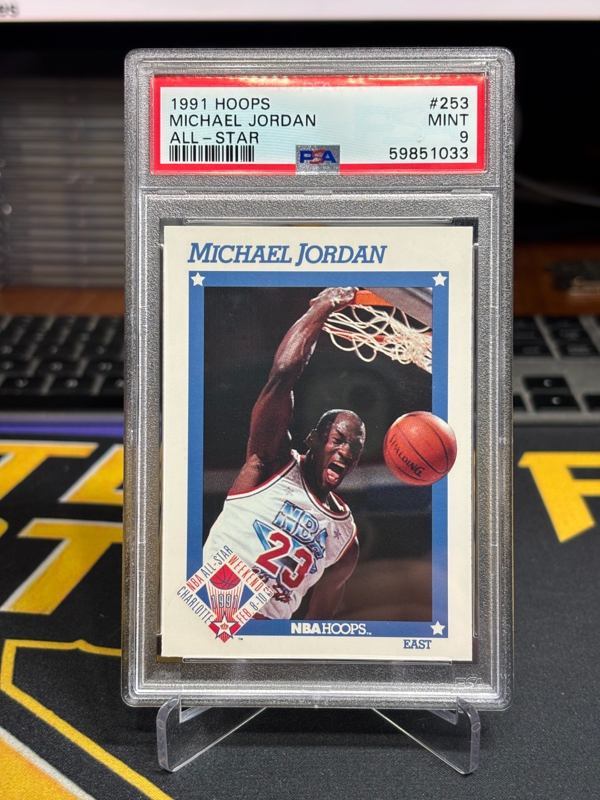 1991 Hoops MICHAEL JORDAN All - Star PSA 9 NBA Chicago Bulls