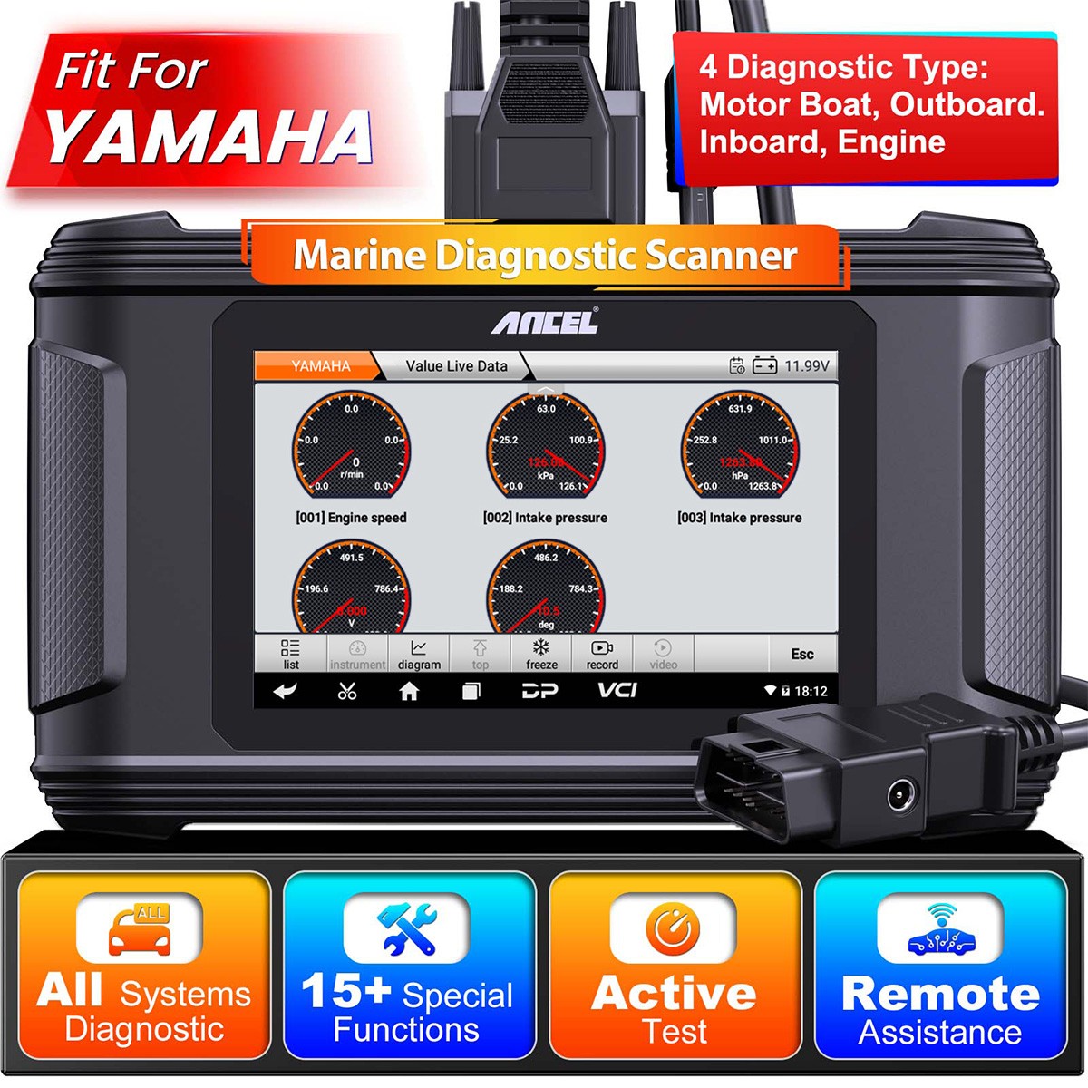 Scanner diagnostico ANCEL MR500 per motori Yamaha
