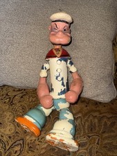 VINTAGE POPEYE WOOD COMPOSITION JOINTED FIGURE DOLL 1935 KING Large 14