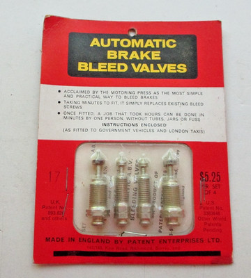 Automatic Brake Bleed Valves Made in England for  1960'sBMW, Saab, Porsche  #17