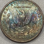 1889 Morgan Silver Dollar $1 90% Silver Business Strike Rainbow Toning — photo 10