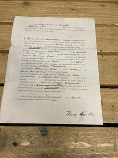 Old Staffordshire Document 1874 Leek H Wardle Britannia Tavern Hammersley