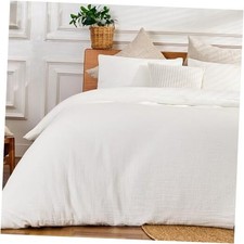 Duvet Cover Size, 100 Sandwashed Cotton Soft Duvet Cover Set 3 Queen White