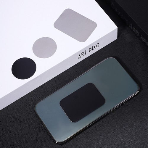 12 Pcs Round Rectangular Stickers Metal Plate Self Adhesive Plates - 第 7/11 張圖片