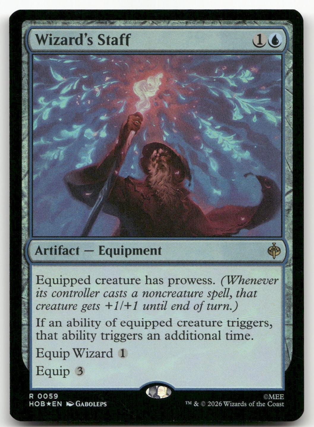 Wizard's Staff #59 (Foil) (NM) The Hobbit HOB Magic MTG