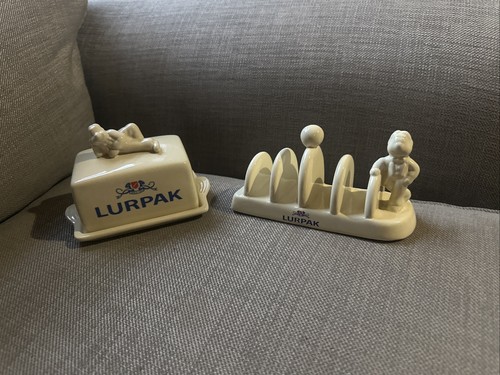 VINTAGE - Lurpak Butterdose & Toastständer mit Douglasie LTD ED EXKLUSIV