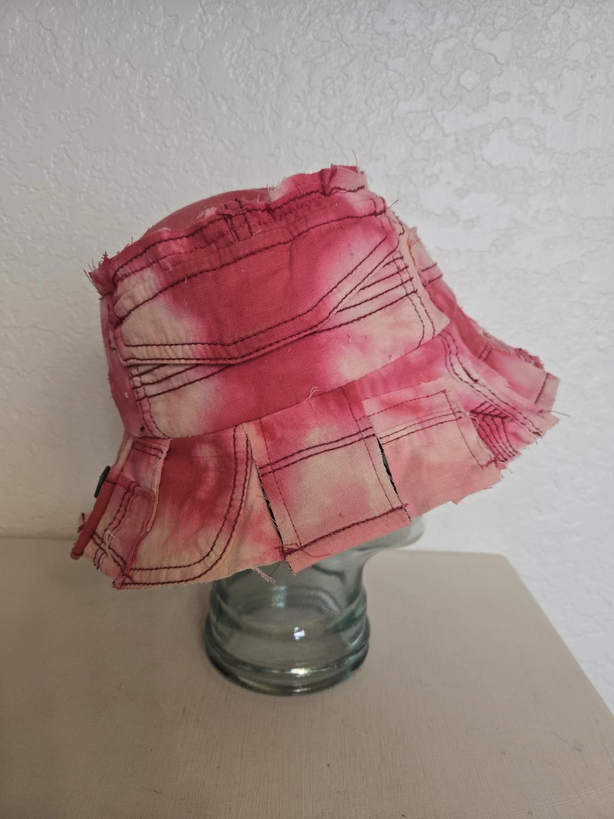 Denim Distressed Bucket Hat - One of a Kind