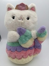 FAO Schwarz Mermaid Cat Plush Light Up Sound Pastel Rainbow 16