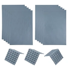 Miniature Roof Tiles PVC for Model Building Dark Grey Pack of 10