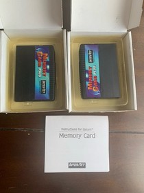 SEGA Saturn Black Console w/ 2 controllers, 4 games, memory card & accessories