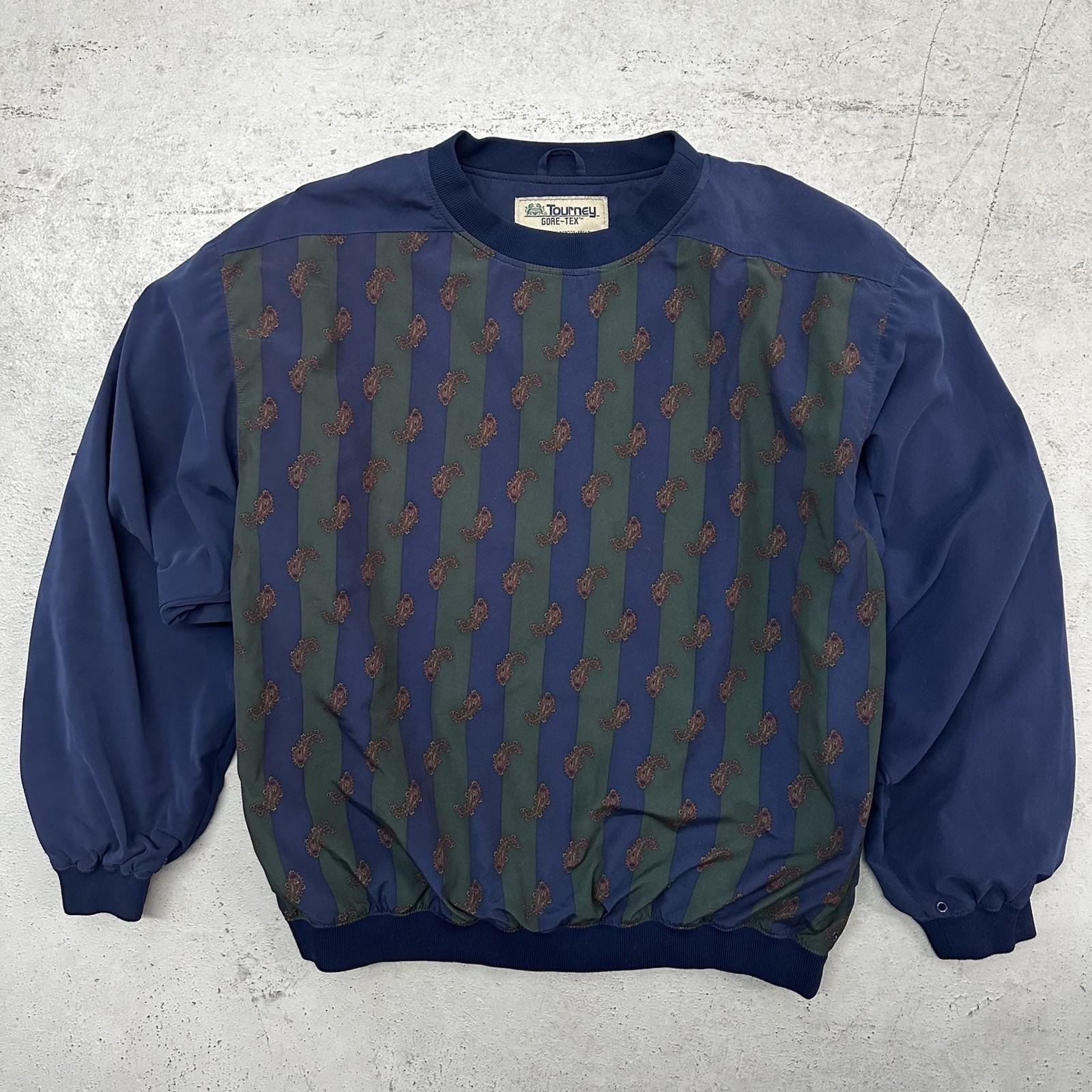 Vintage Tourney Gore-Tex Pullover Golf Wind Jacket Shirt Mens XXL Paisley 90s