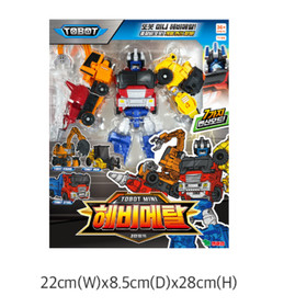 TOBOT MINI Transformer Robot Action Figure Toy 3-Box Set (Heavy Metal, Pop, C)