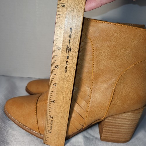 Beast Fashion Buckle Alina Ankle Boots Womens Sz 7 Shoes Heel Side Zip NEW FLAW - Picture 16 of 19
