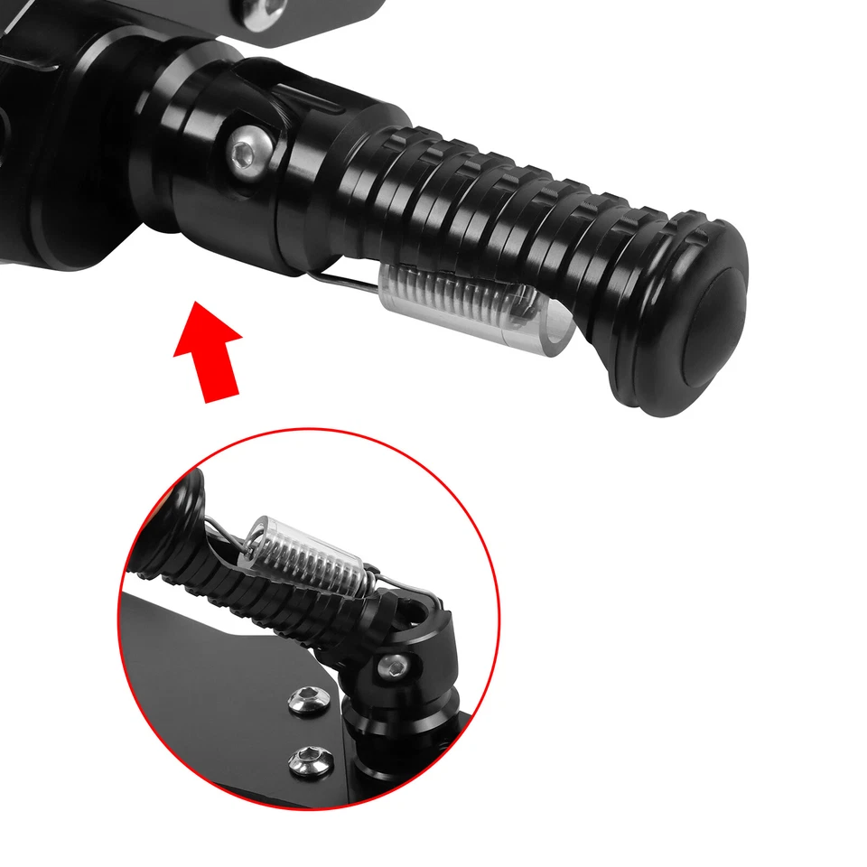 For Yamaha MT 09 XSR900 GP 2024-2025 Carbon Fiber Adjustable Rearsets Footpegs Foto 3 de 4