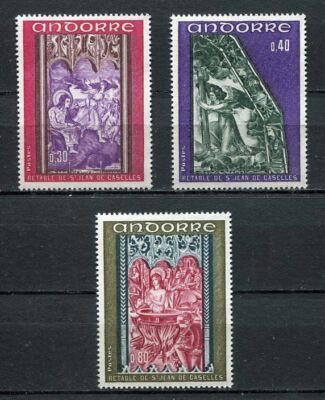 36956) ANDORRA FRANZÖSISCHES Büro 1970 postfrisch ** Fresken 3v