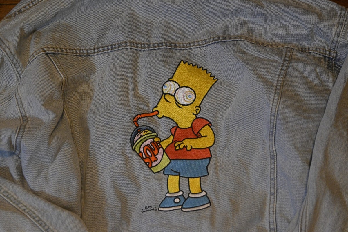 新品 XLサイズ levi's simpsons トラッカージャケット New men's S Levi's x The Simpsons Bart lined trucker jean
