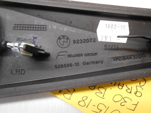 BMW 328I, F30 2015-18 marrón madera grano consola central bisel 9232072 BY0065 - Imagen 4 de 6