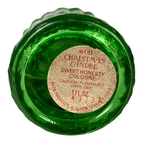 (2) AVON Christmas Candle Sweet Honesty Cologne 1 FL OZ average 1/2 Full - Picture 6 of 7