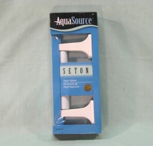 NEW SEALED AquaSource Seton Toilet Paper Holder #59873 Glossy White