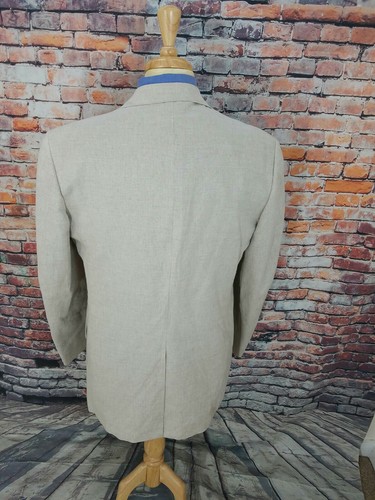 NWOT The J Peterman Co 40L Beige 3 Button LINEN COTTON Sport Coat Blazer Jacket - Picture 6 of 8