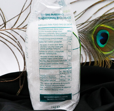 SALE MARINO DELL'ALGARVE 1 Kg 35,2 Once Portoghese Culinario Fleur De Sel Flo - Foto 6