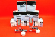 Iflo 15mm Chrome TRV Straight/Angled Thermostatic Radiator Valve Pack 1/2/6/10
