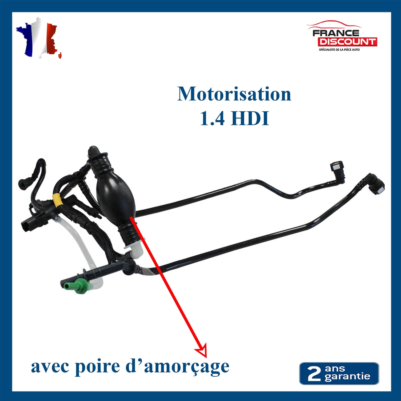 Tuyau rigide avec pompe de gasoil 1574S9 pour moteurs 1007 C2 C3