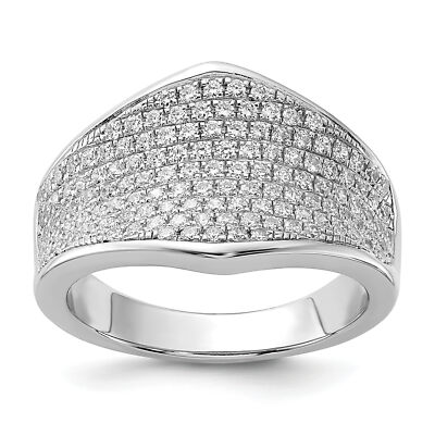 Silber & CZ Brillant Glut Ring QMP169