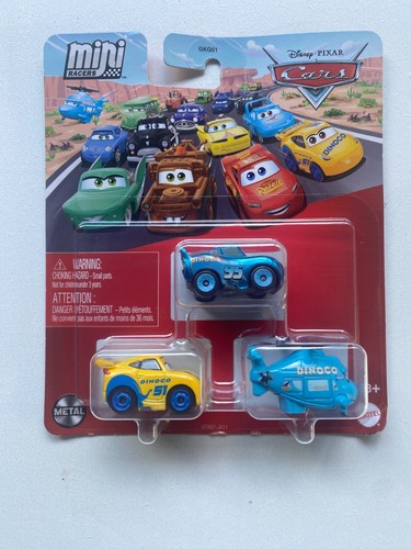 CARS MINI RACERS-*DINOCO* W/DINOCO CRUZ RAMIREZ,LIGHTNING ,ROTOR TURBOSKY NEW!