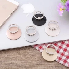 Universal 360 Rotating Finger Ring Stand Holder For Cell Phone Smartphone -Round