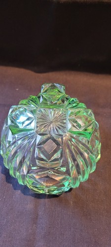 Vintage Bagley Green Glass Rose Bowl 'Duchess' Pattern #3103 - Picture 8 of 17