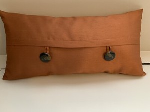 23” x 12”  Burnt Orange Lumbar Home Decor Pillow, New