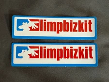 Lot (2) LIMP BIZKIT 1" x 3 1/2" Band Logo STICKERS Fred DURST FAST! FREE SHIP!