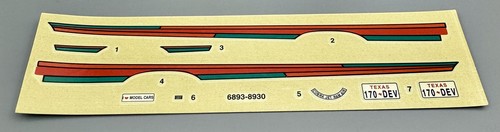 AMT-ERTL #6893 1:25 CAR MODEL DECALS 1969 FORD COBRA MUSCLE CAR #D94 - Picture 2 of 4