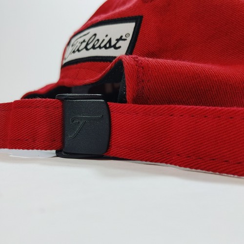 Titleist FootJoy FJ Strapback Adjustable Adult Golf Cap Hat Red - Picture 9 of 9