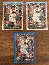 2024 TOPPS Holiday Baseball AUSTIN WELLS RC Rookie Blue Metallic & 2 Base H2