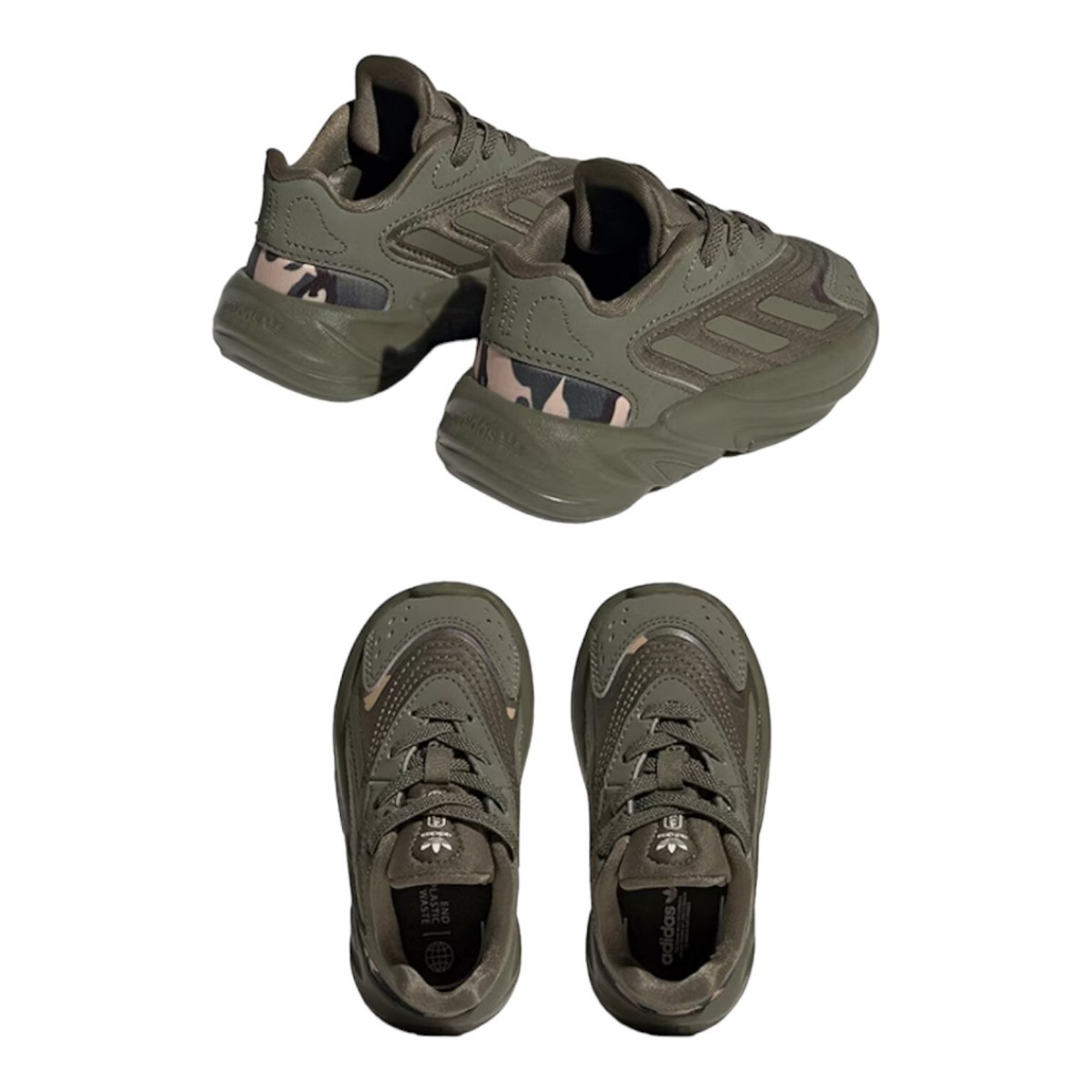 Adidas Toddler OZELIA EL I Shoes Sneakers Olive H04747 Kids