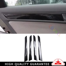 Car Inner Door Panel Cover Trim Inner 4PCS Fit For Audi A5 08-2016 Carbon Fiber