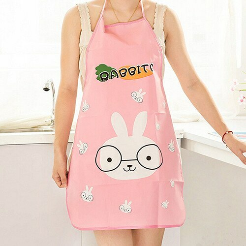 New Animal Women's Apron Panda Rabbit Elephant Floral Free Ship - Picture 2 of 15