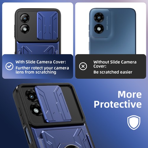 Funda tipo billetera a prueba de golpes con soporte + vidrio templado para Motorola Moto G Play 2024 - Imagen 45 de 83
