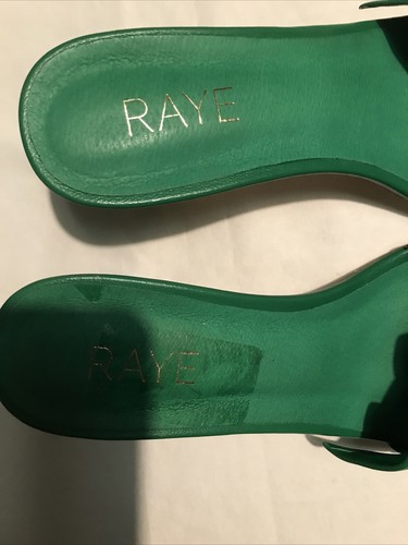 RAYE Ruffle Mule Leather In Green Size 8,5 NEW - Picture 7 of 16