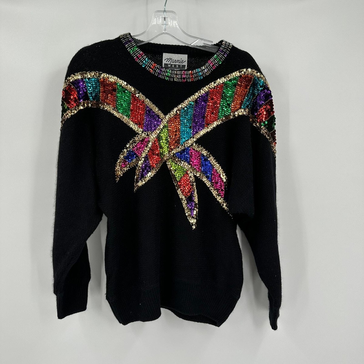 Vintage Marnie West Womens Sweater Size L Silk Angora