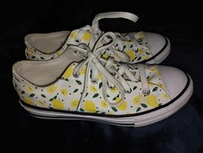 Converse All Star Chuck Taylor Low Top Size 3 Youth Girls Retired Lemon Design