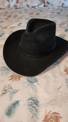DYNAFELT "WATER REPELLENT FUR BLEND" Black Men's Cowboy HatWestern Express, Inc - Picture 2 of 7