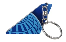 United Airlines Airplane Tail Keychain Key Ring