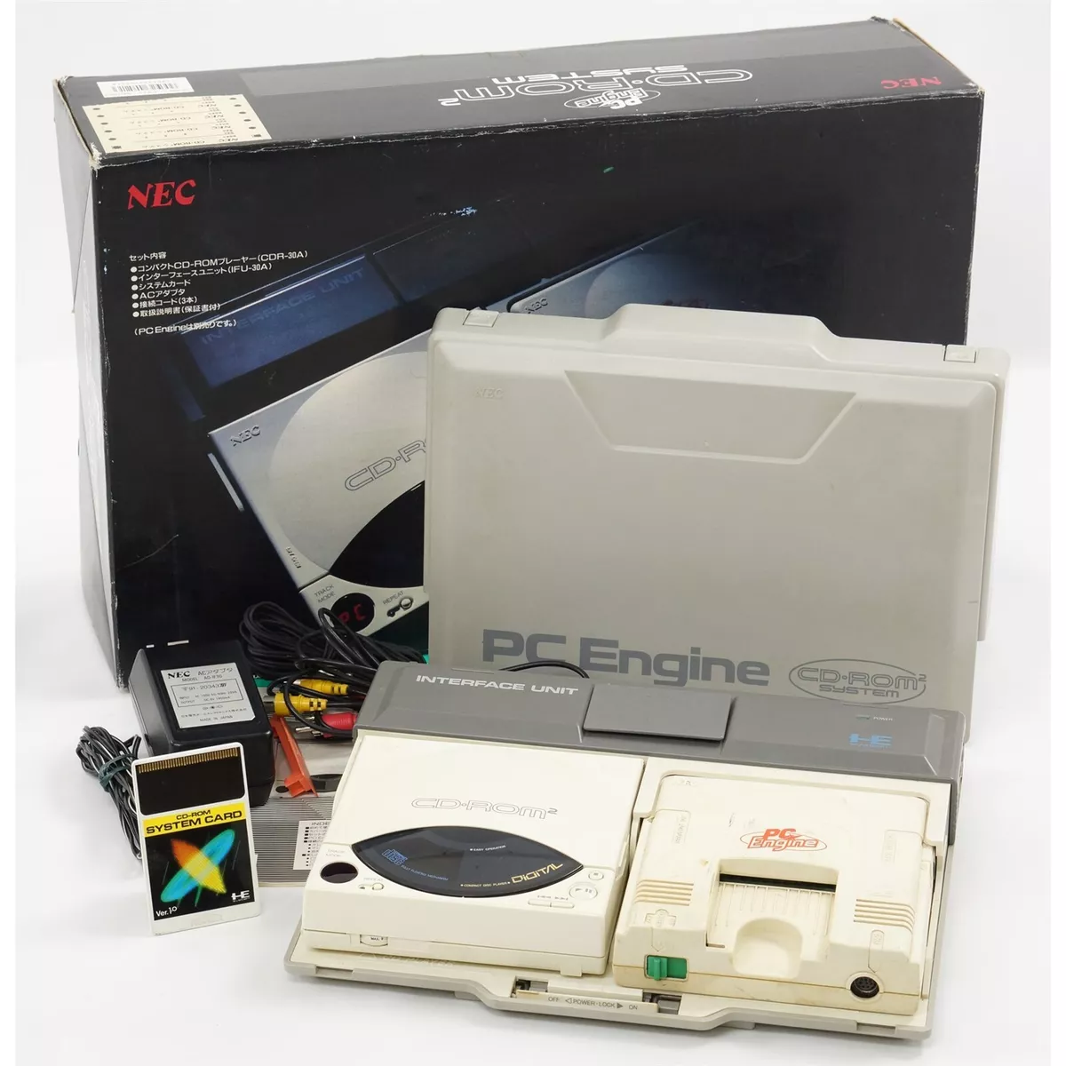 PC Engine CD ROM System Console Interface Unit IFU-30A Boxed -NTSC-J-  9Y130614A