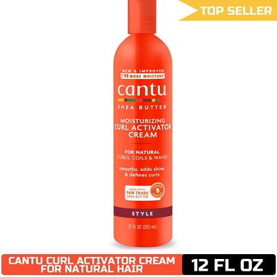 Cantu Shea Butter Moisturizing Curl Activator Cream for Natural Hair, 12 oz