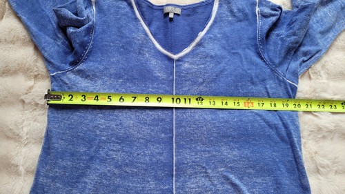 Habitat Clothes Womens Ocean Mist Cotton Raw Edge Pullover Size Large - Picture 9 of 12