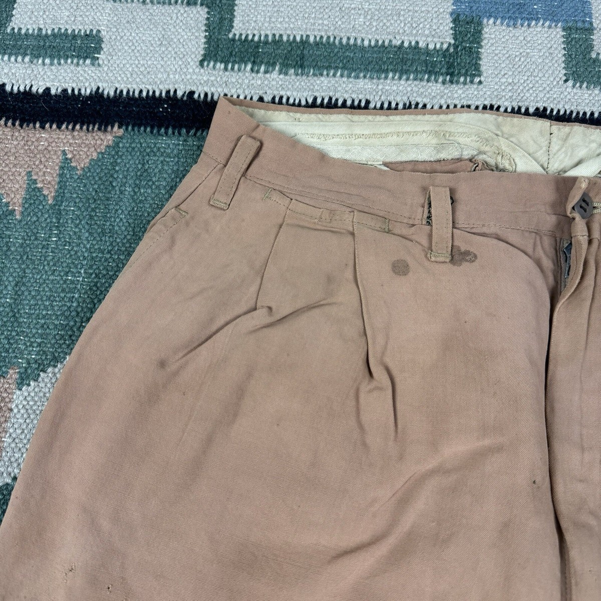 パンツ 50s rayon gabardine Slack 1950s Vintage Rayon Gabardine Trousers ヴィンテージレーヨン